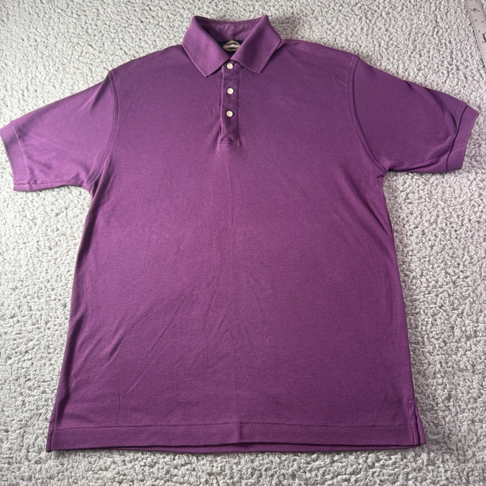 Vintage Towncraft Men's Purple Shirt Sleeve Polo Shirt‎ Size Large